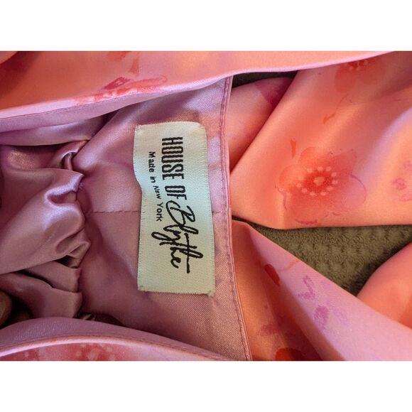 Revolve X House of Blythe Women's Size XS Watercolor Pink Fleura Mini Dress - Picture 5 of 6